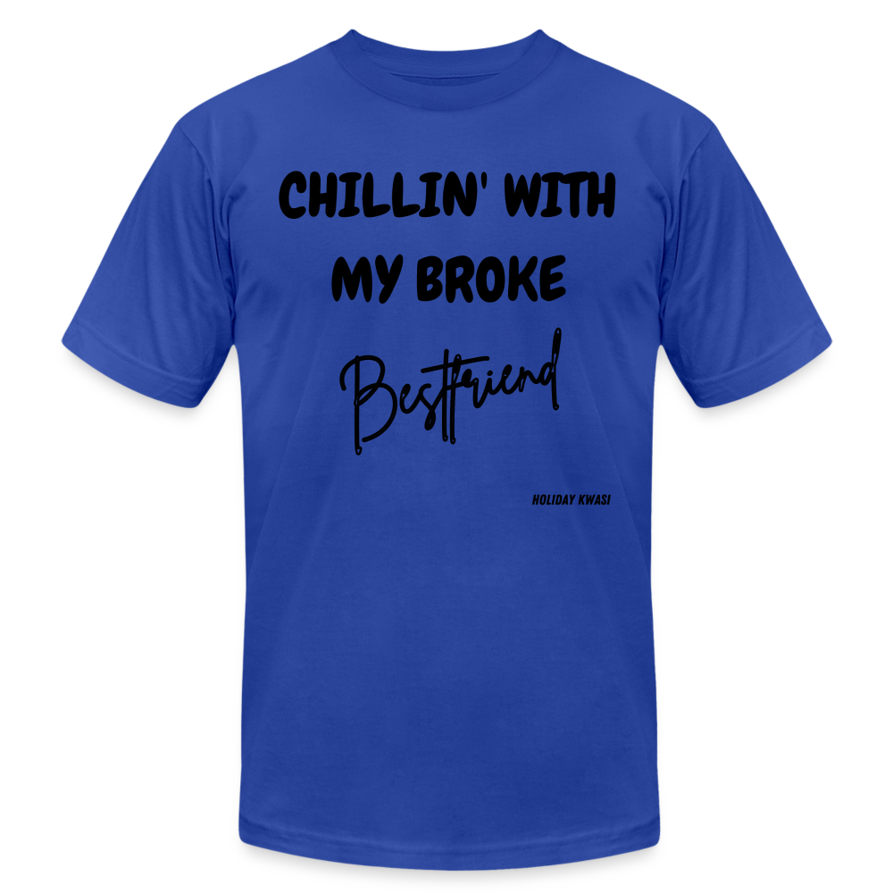 Broke Bestie Tee - royal blue