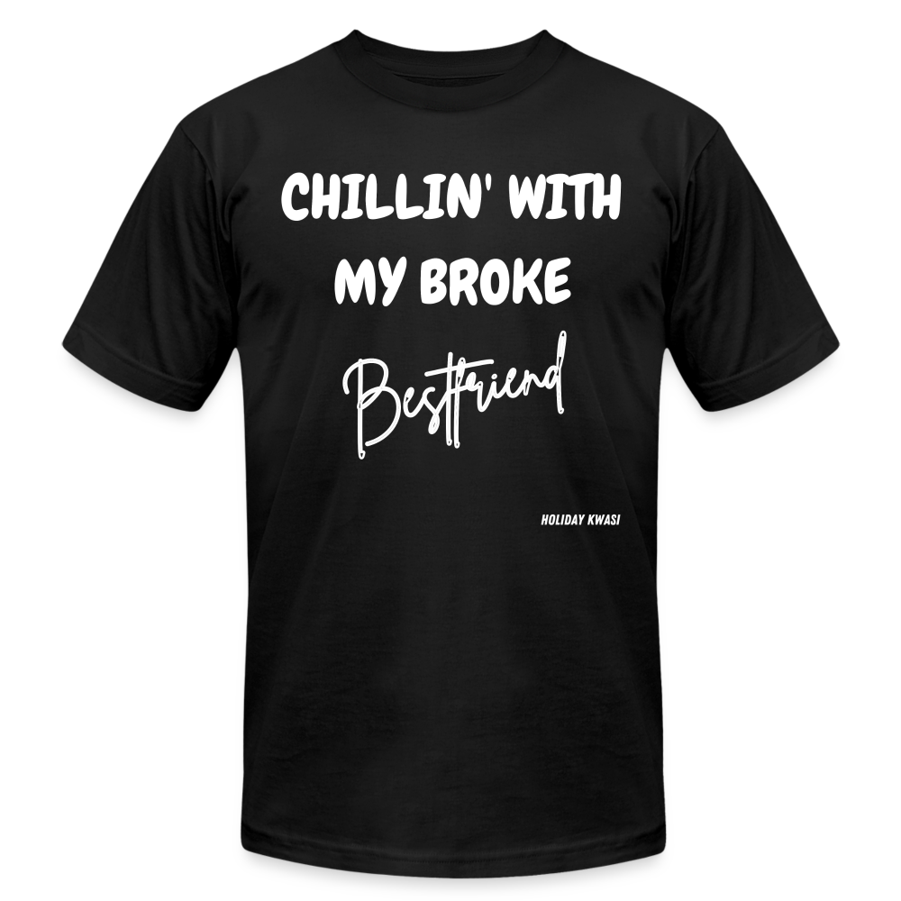 Broke Bestie wht Tee - black