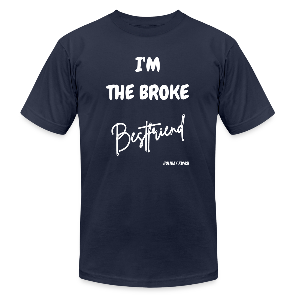 I'm Broke Tee Wht - navy