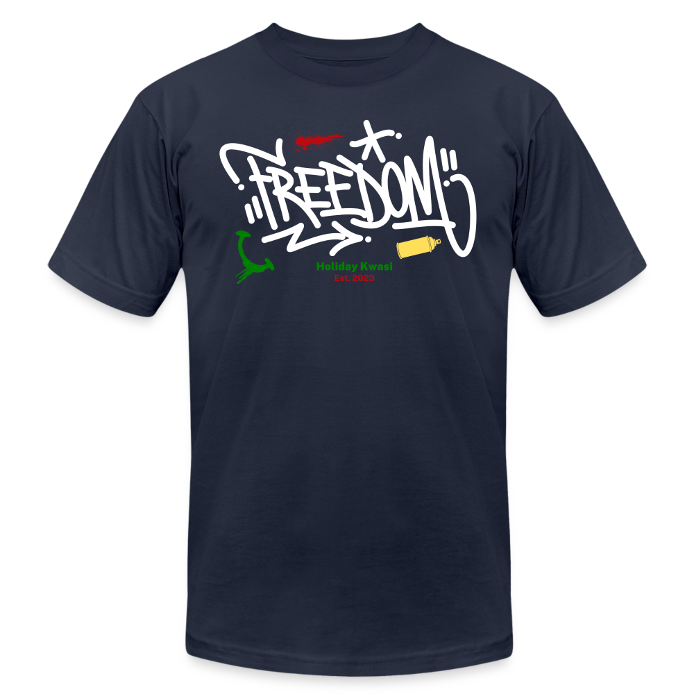 Freedom Tee - wht - navy