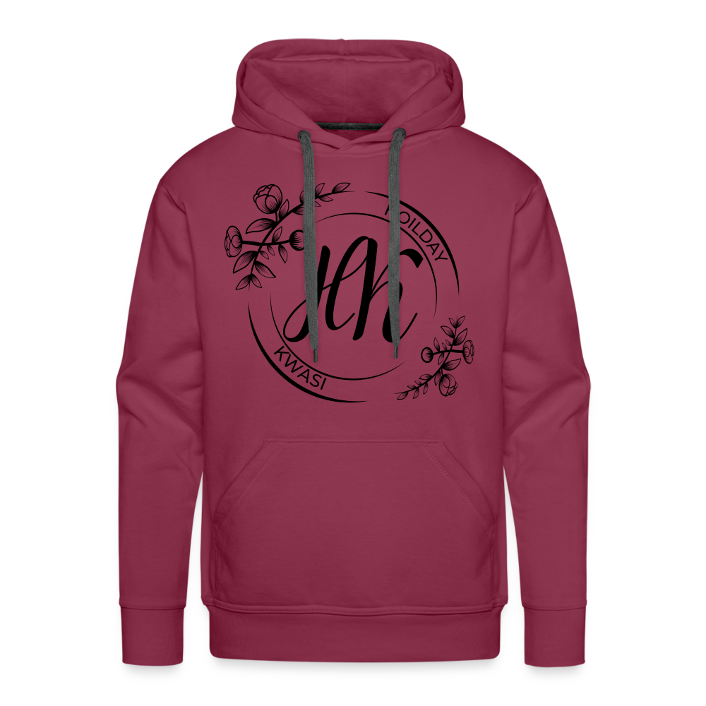 HK Classic Hoodie Blk - burgundy