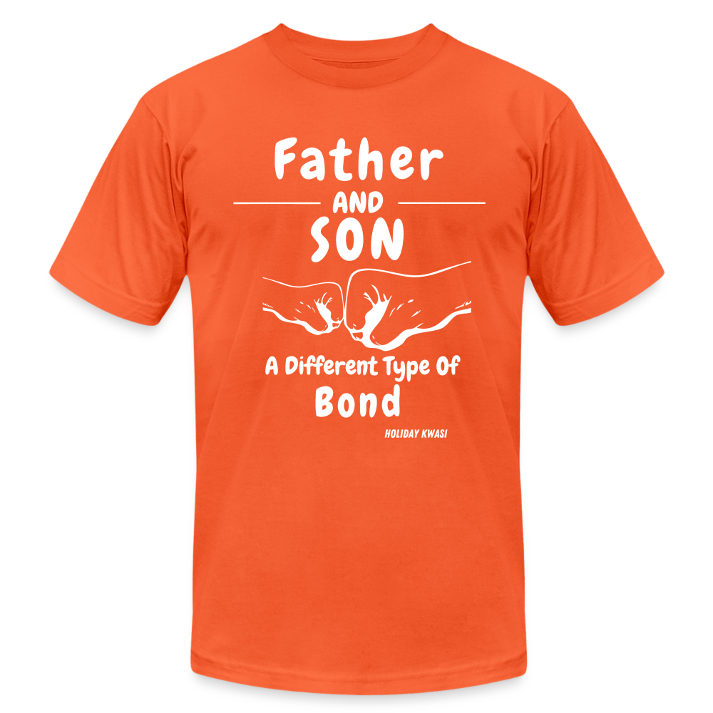 Father Son T-Shirt Wht - orange