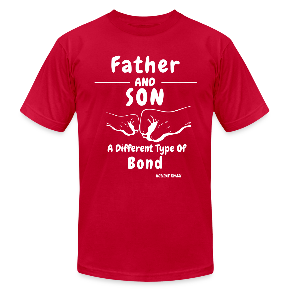 Father Son T-Shirt Wht - red
