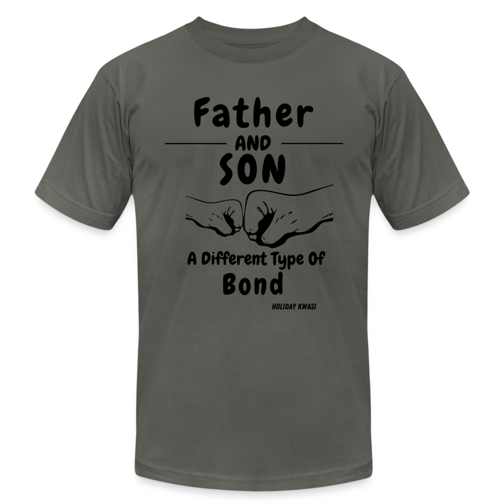 Father Son T-Shirt Blk - asphalt