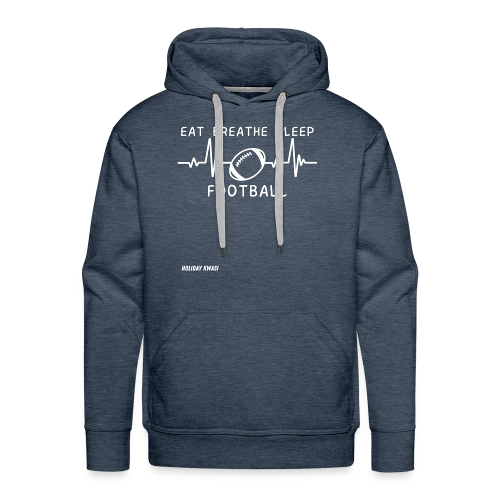 Football Hoodie - heather denim