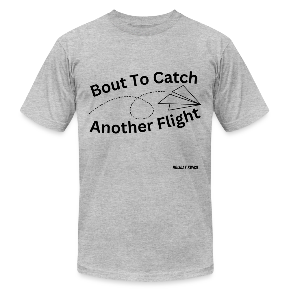 Another Flight Tee blk - heather gray