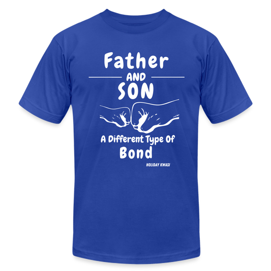 Father Son T-Shirt Wht - royal blue