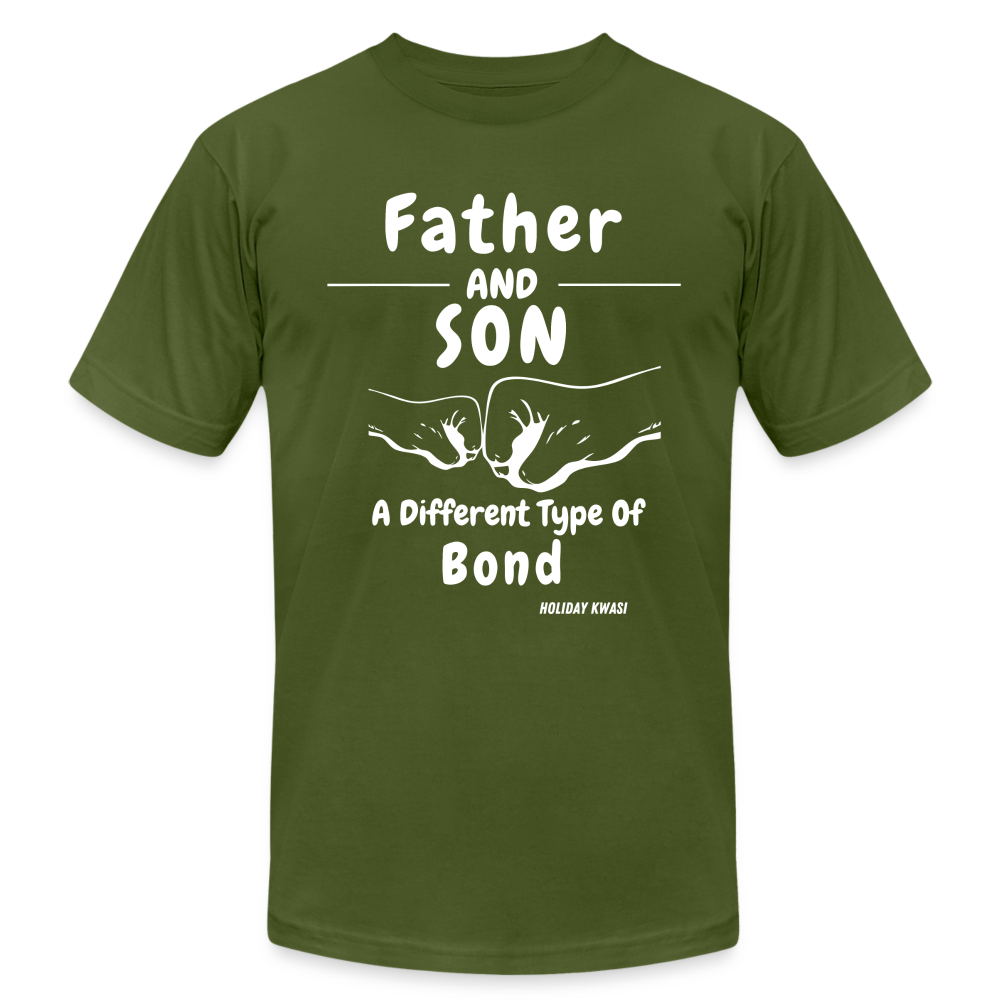 Father Son T-Shirt Wht - olive