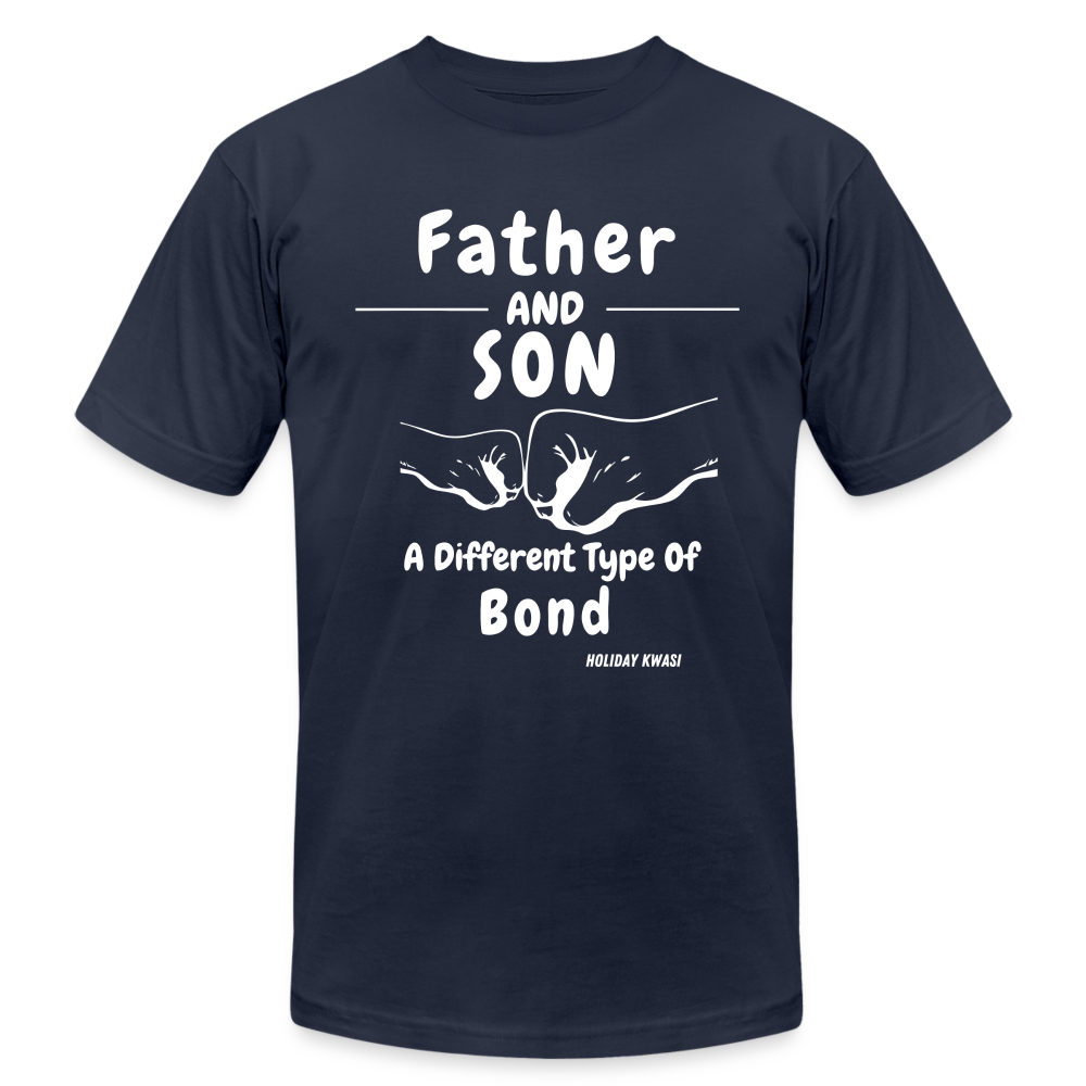 Father Son T-Shirt Wht - navy