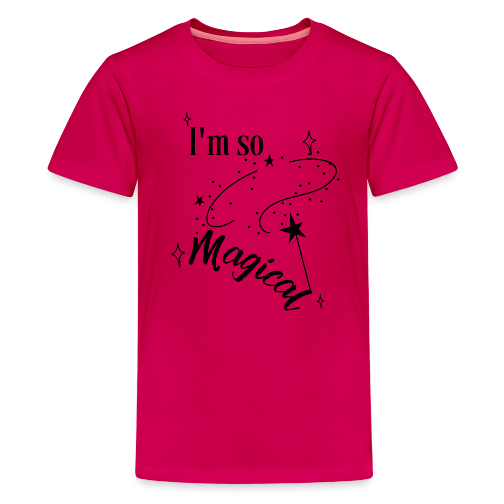 Magical, Girls T-Shirt - dark pink