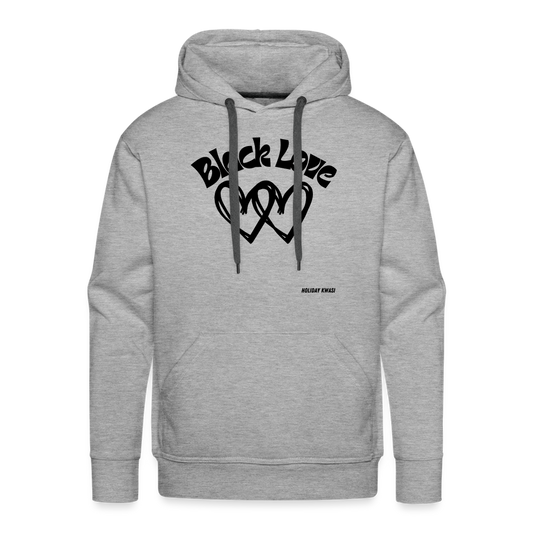 Black Love Hoodie - heather grey