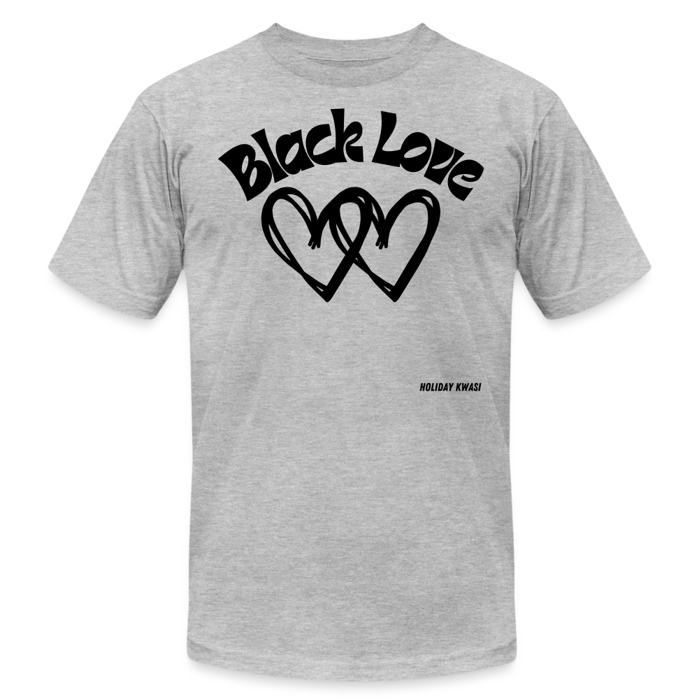 Black Love T-Shirt - heather gray